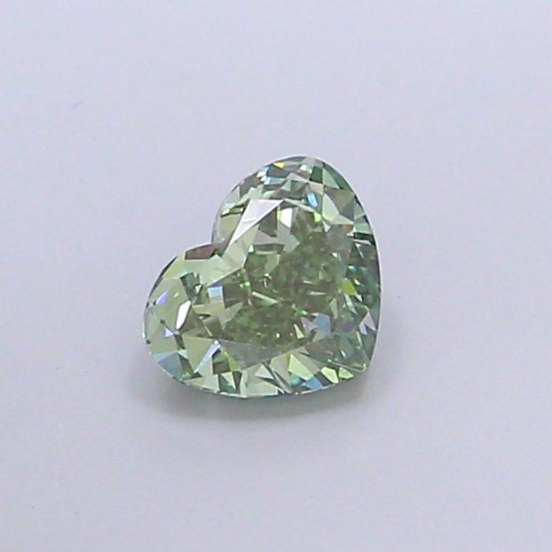 1.06 Ct. Fancy Vivid Green Heart Lab Grown Diamond
