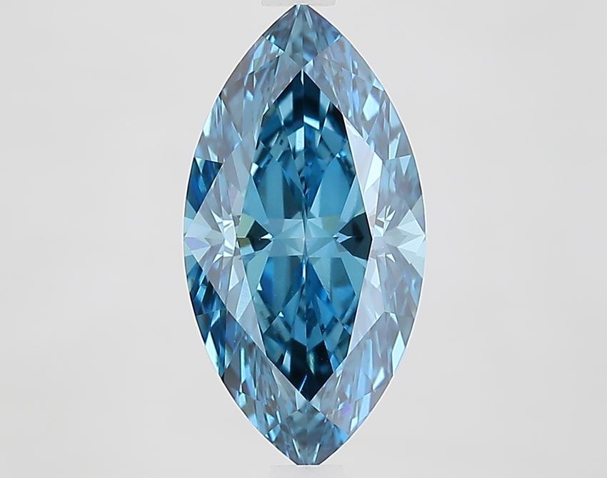 2.70 Ct. Fancy Vivid Blue Marquise Lab Grown Diamond