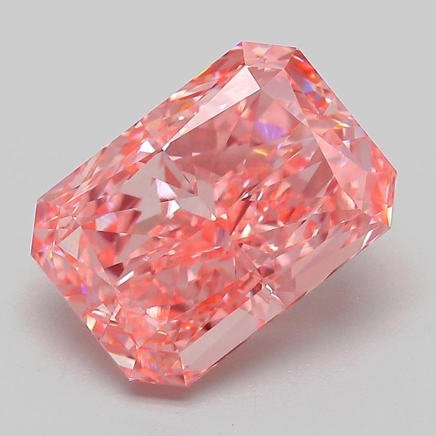 5.07 Ct. Fancy Vivid Pink Radiant Lab Grown Diamond