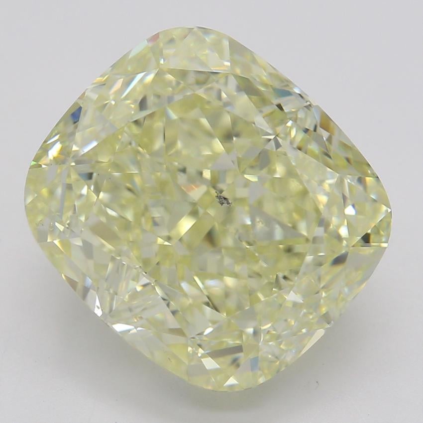 5.41 Ct. Fancy Light Yellow Cushion Diamond
