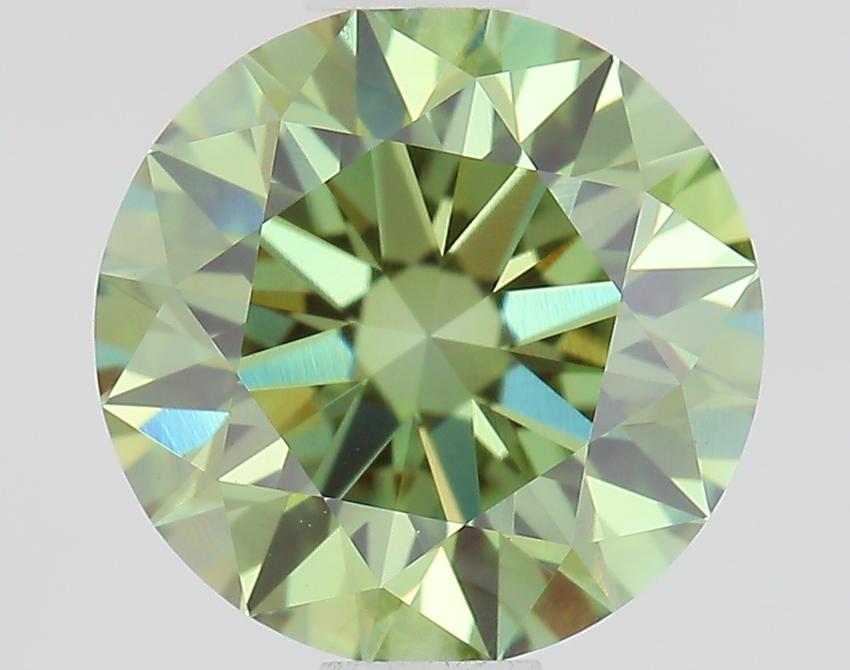 1.03 Ct. Fancy Vivid Green Round Lab Grown Diamond