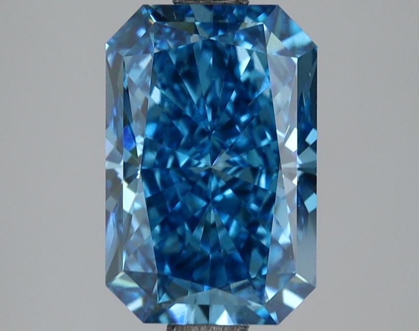 3.01 Ct. Fancy Vivid Blue Radiant Lab Grown Diamond