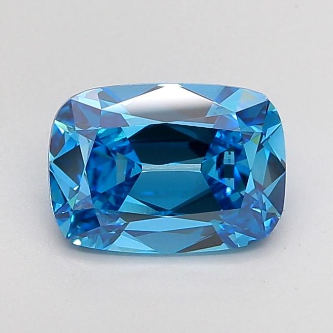 2.03 Ct. Fancy Vivid None Blue Cushion Lab Grown Diamond