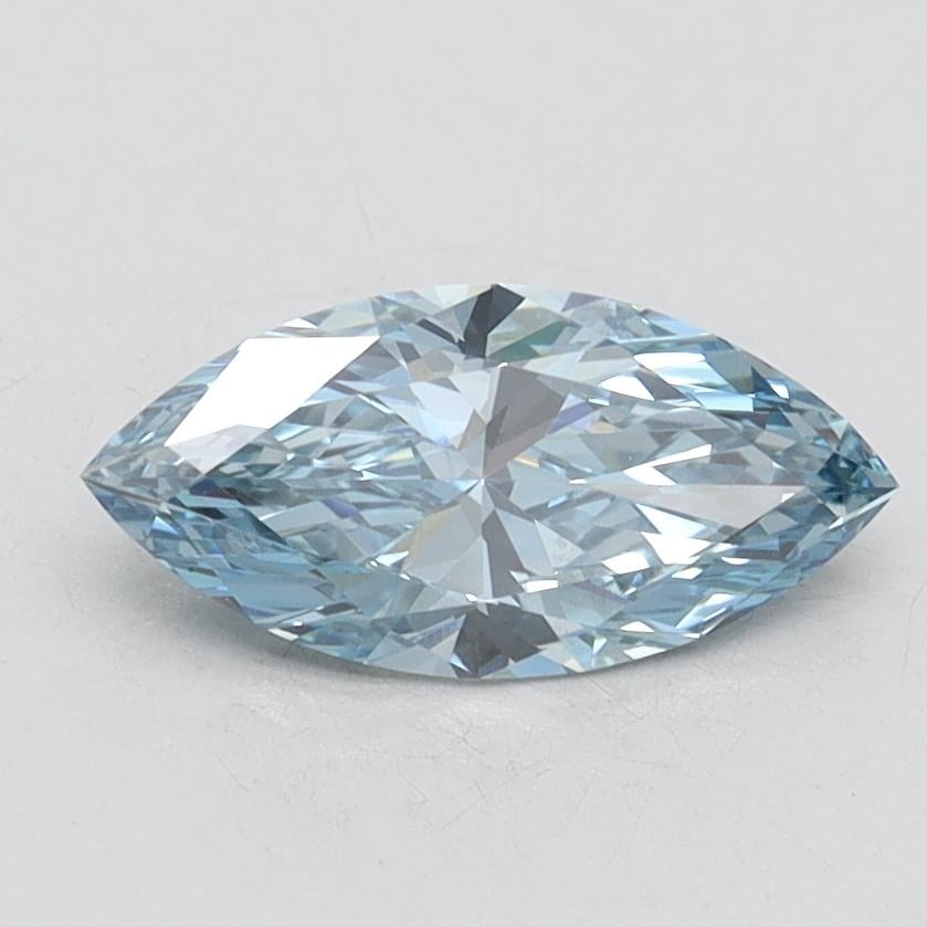0.82 Ct. Fancy Vivid Blue Marquise Lab Grown Diamond