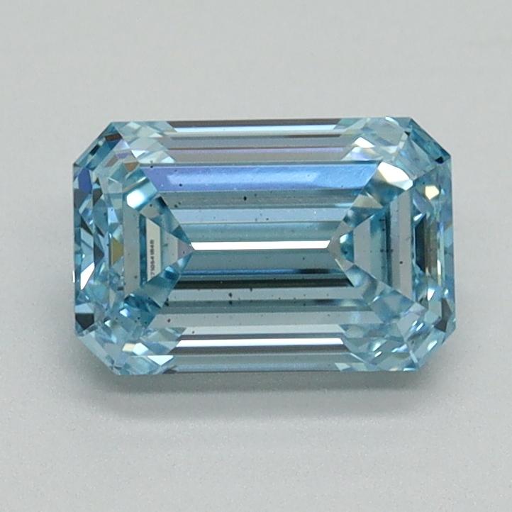 1.15 Ct. Fancy Vivid Blue Emerald Lab Grown Diamond