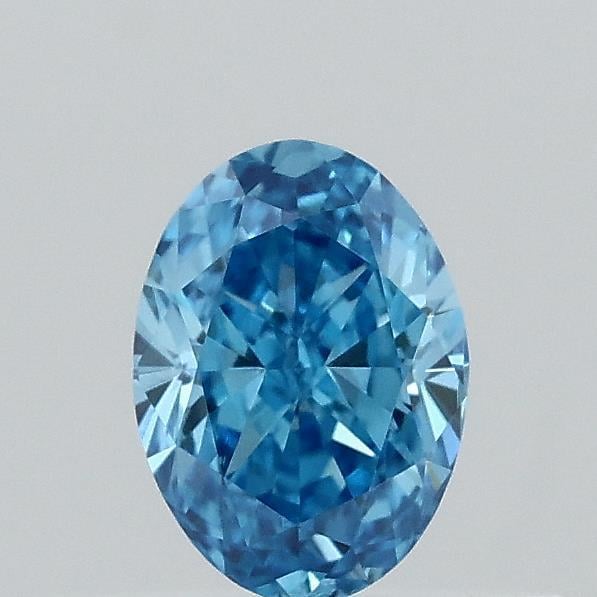 0.34 Ct. Fancy Vivid  Blue Oval Lab Grown Diamond