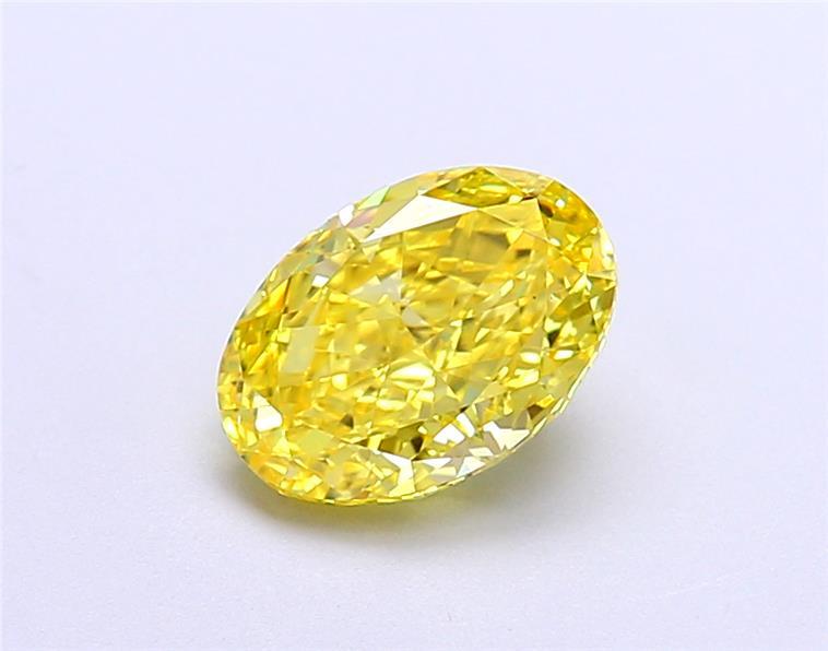 1.38 Ct. Fancy Vivid Yellow Oval Lab Grown Diamond