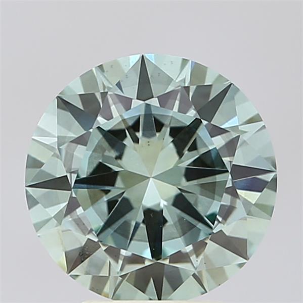 3.01 Ct. Fancy Intense  Green Round Lab Grown Diamond