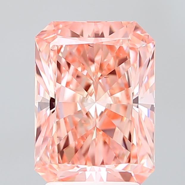 2.97 Ct. Fancy Pink Radiant Lab Grown Diamond