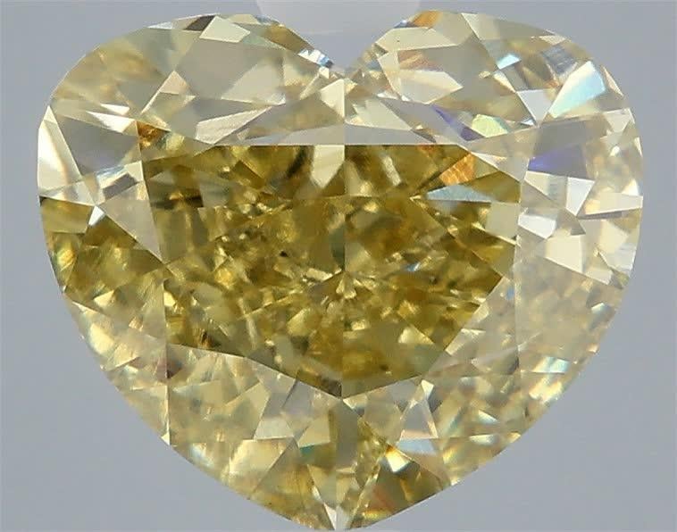 6.03 Ct. Fancy Intense Yellow Heart Lab Grown Diamond
