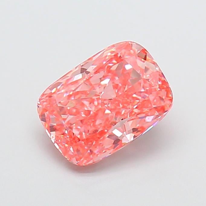 2.02 Ct. Fancy Vivid  Pink Cushion Lab Grown Diamond