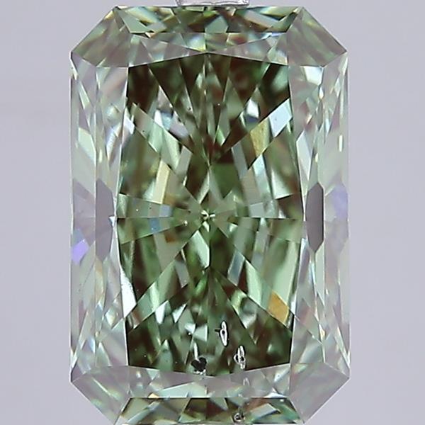 4.01 Ct. Fancy Vivid Green Radiant Lab Grown Diamond