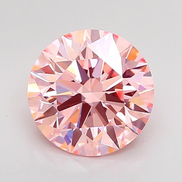 2.08 Ct. Fancy Vivid Pink Round Lab Grown Diamond