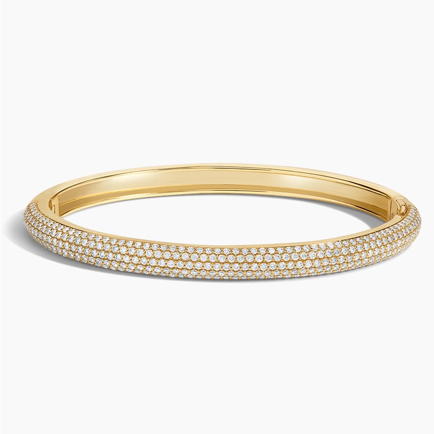 14k Gold Filled Tube and Frosted Glass Memory Wire Bracelet - Lively Accents
