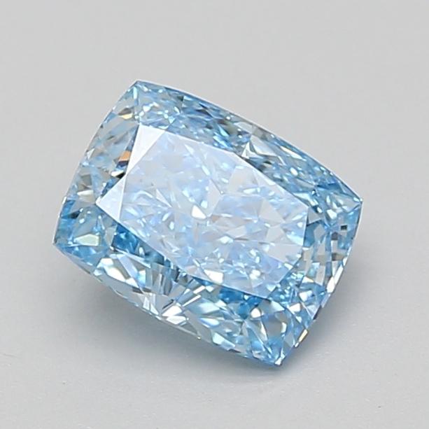 1.42 Ct. Fancy Vivid Blue Cushion Lab Grown Diamond