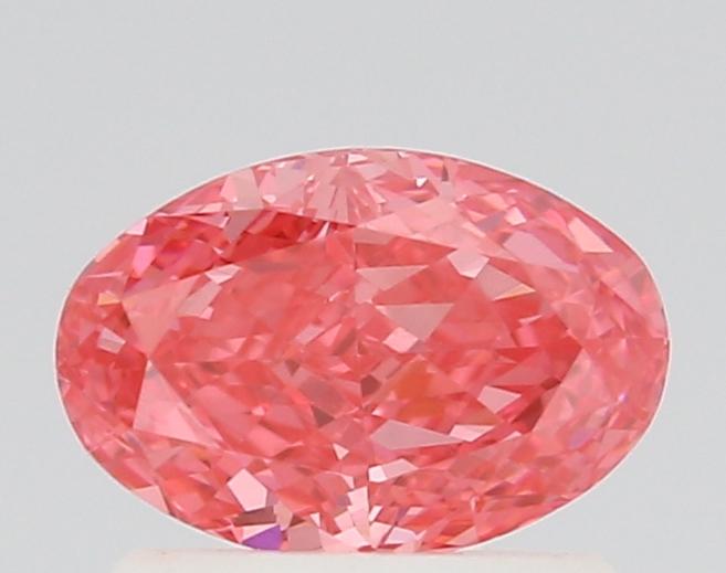 0.77 Ct. Fancy Vivid Pink Oval Lab Grown Diamond