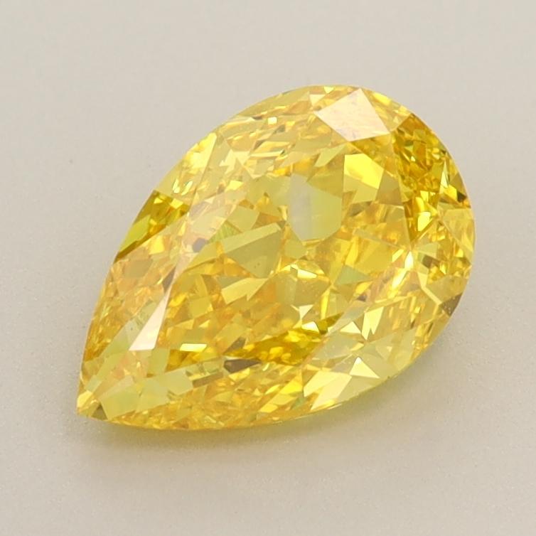 1.31 Ct. Fancy Vivid  Yellow Pear Lab Grown Diamond