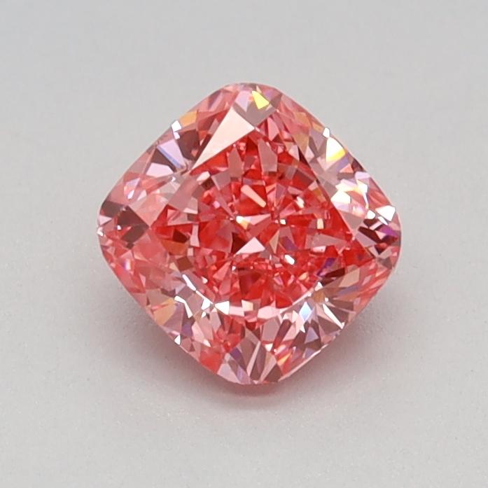 0.57 Ct. Fancy Vivid Pink Cushion Lab Grown Diamond