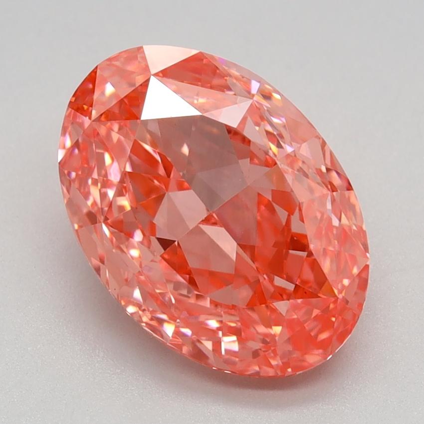 2.61 Ct. Fancy Vivid Pink Oval Lab Grown Diamond