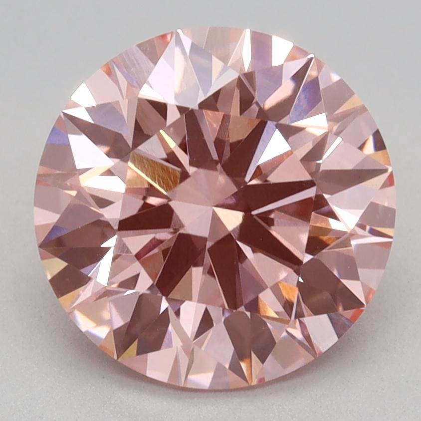 2.33 Ct. Fancy Vivid Pink Round Lab Grown Diamond