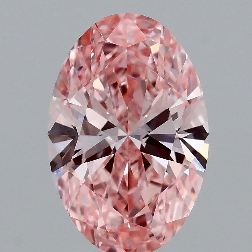 2.06 Ct. Fancy Vivid Pink Oval Lab Grown Diamond