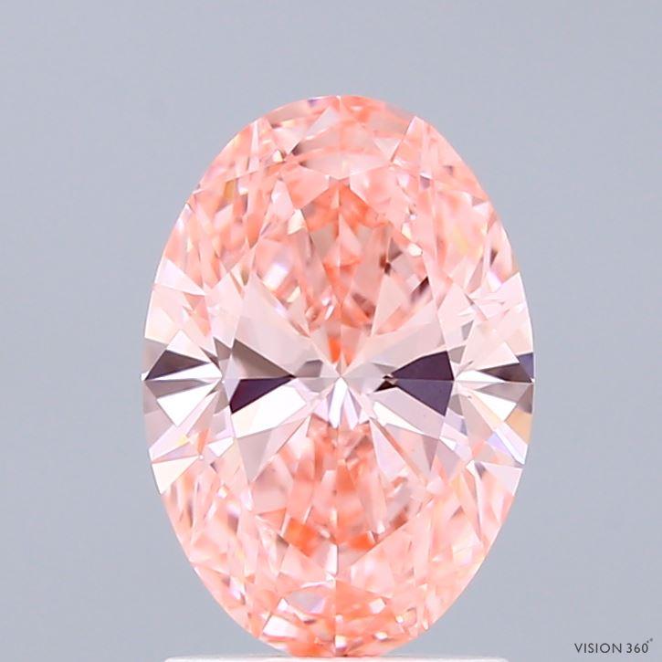 1.64 Ct. Fancy Vivid Pink Oval Lab Grown Diamond