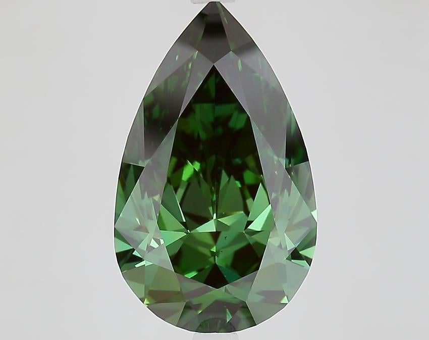 5.00 Ct. Fancy Vivid Green Pear Lab Grown Diamond