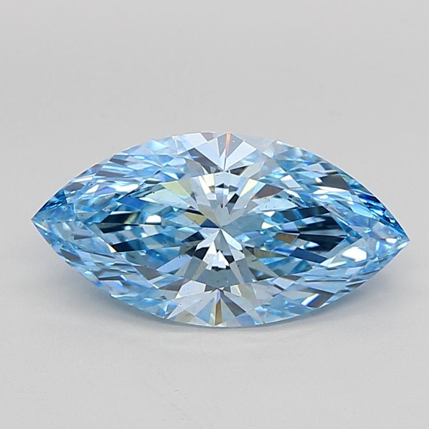 2.59 Ct. Fancy Vivid  Blue Marquise Lab Grown Diamond