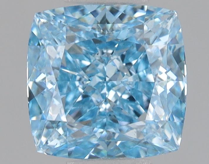 1.48 Ct. Fancy Vivid Blue Cushion Lab Grown Diamond