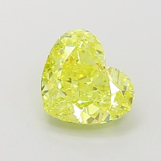 1.09 Ct. Fancy Vivid  Yellow Heart Lab Grown Diamond