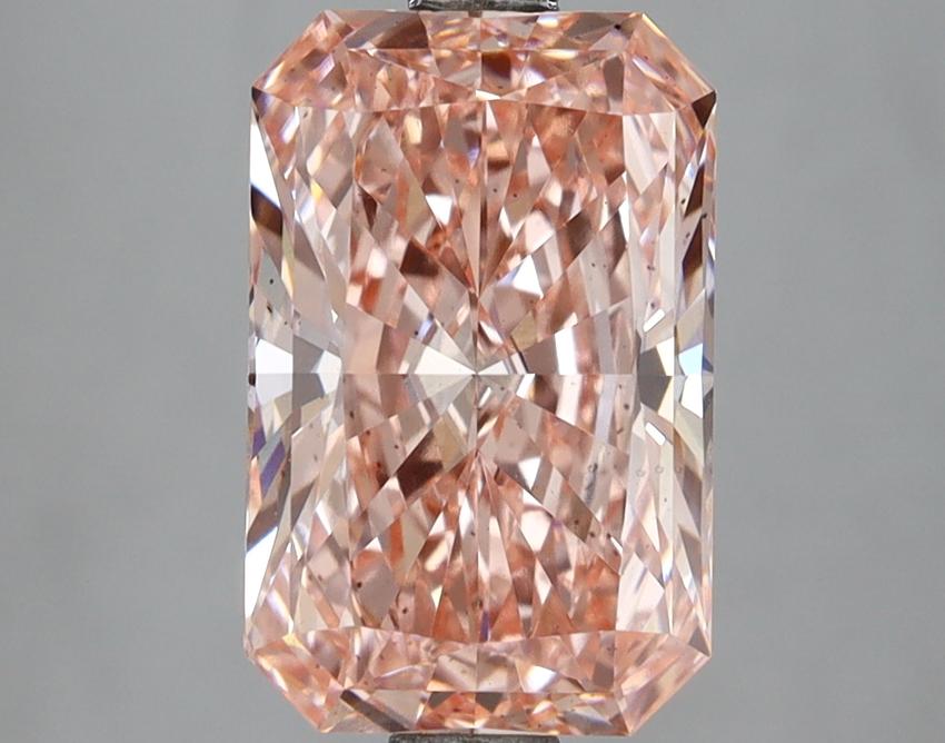 3.08 Ct. Fancy Vivid  Pink Radiant Lab Grown Diamond