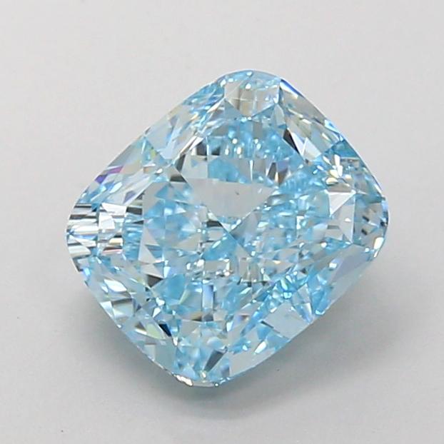 2.37 Ct. Fancy Vivid  Blue Cushion Lab Grown Diamond