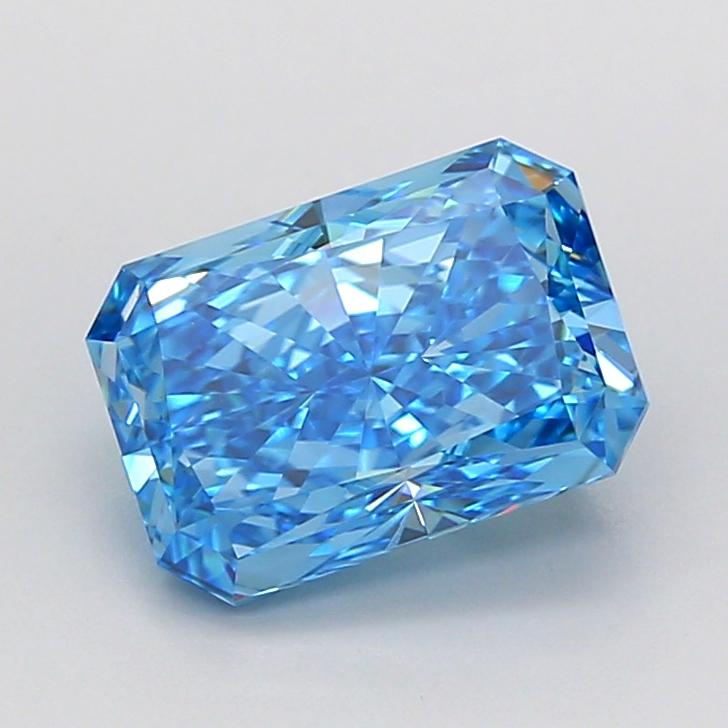 3.00 Ct. Fancy Vivid Blue Radiant Lab Grown Diamond