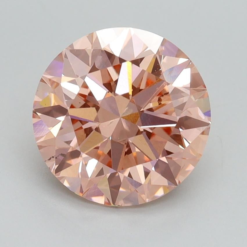 2.57 Ct. Fancy Intense Pink Round Lab Grown Diamond
