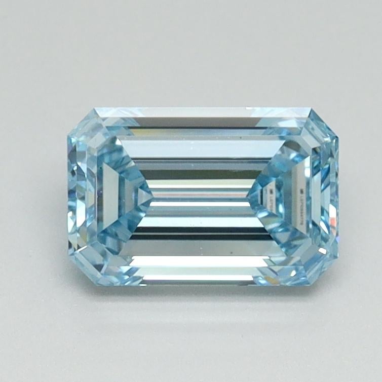 1.01 Ct. Fancy Vivid Blue Emerald Lab Grown Diamond
