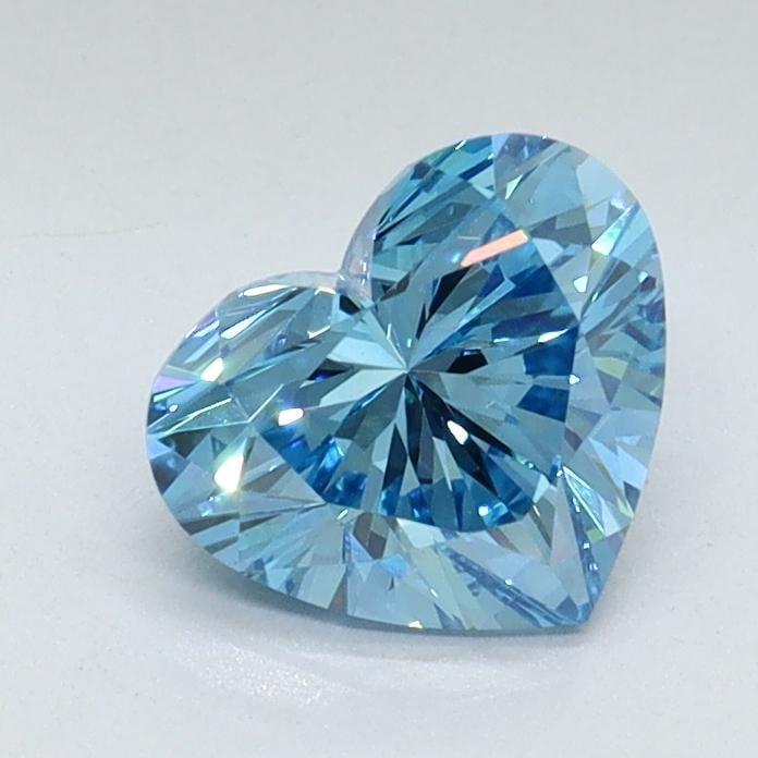 1.00 Ct. Fancy Vivid Malibu Blue Heart Lab Grown Diamond