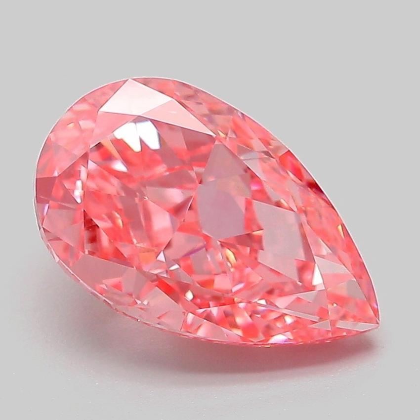 3.08 Ct. Fancy Vivid Pink Pear Lab Grown Diamond