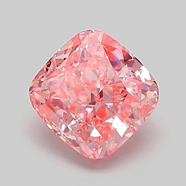 1.02 Ct. Fancy Vivid Pink Cushion Lab Grown Diamond