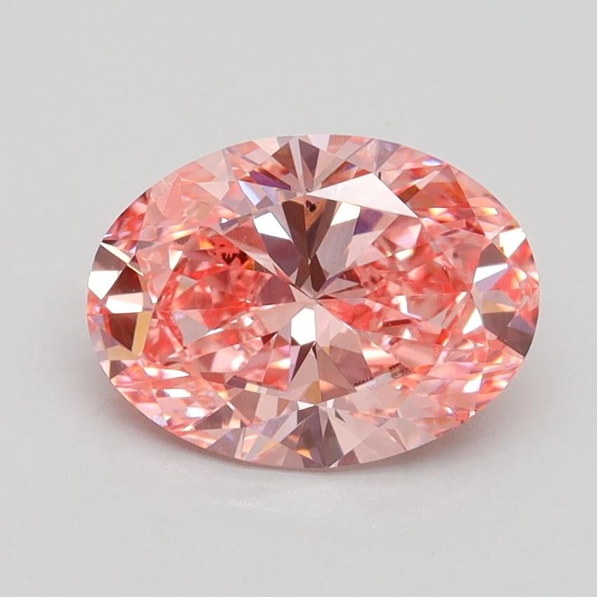 1.51 Ct. Fancy Vivid Pink Oval Lab Grown Diamond
