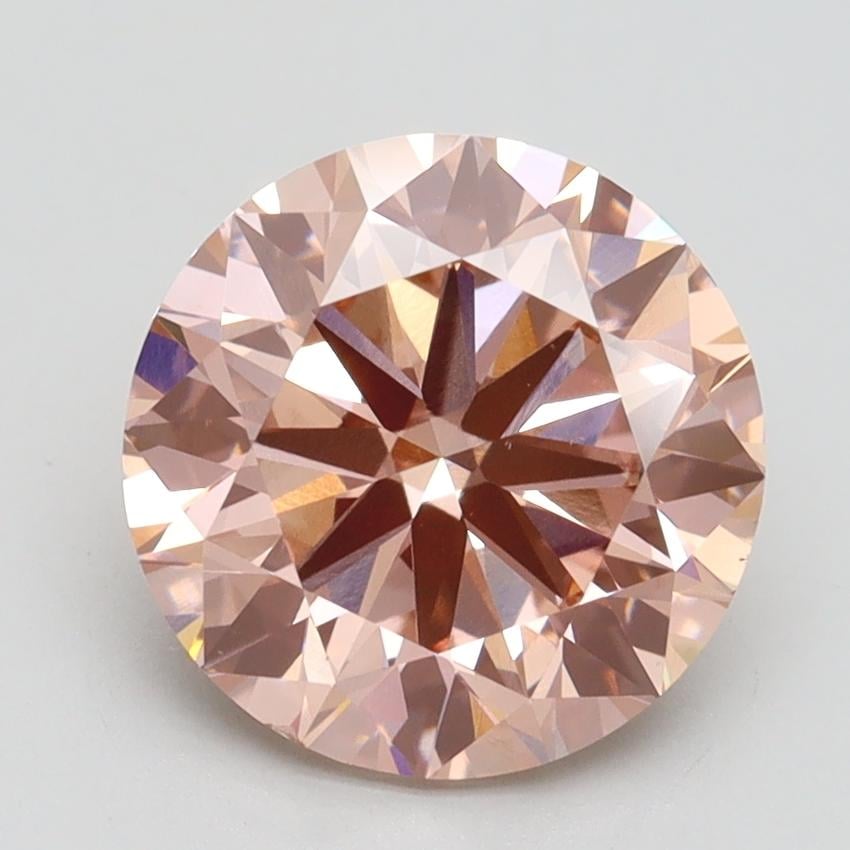 3.00 Ct. Fancy Intense Pink Round Lab Grown Diamond