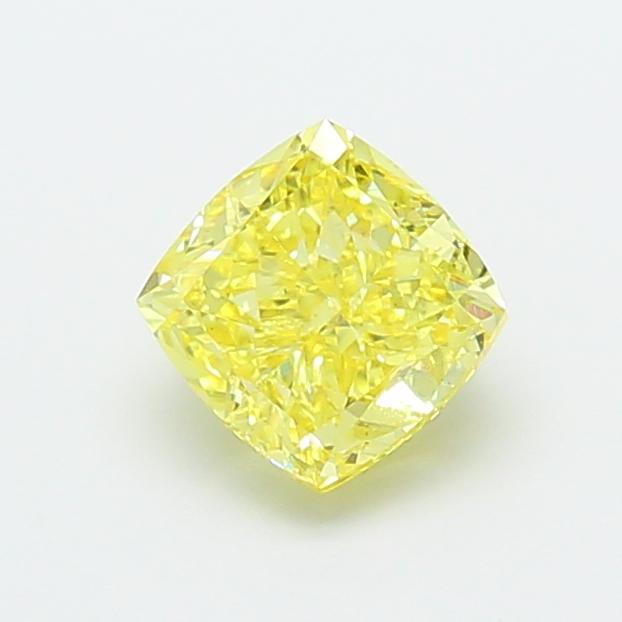 1.50 Ct. Fancy Intense Yellow Cushion Lab Grown Diamond