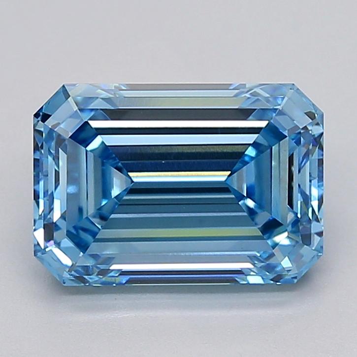 4.06 Ct. Fancy Vivid  Blue Emerald Lab Grown Diamond