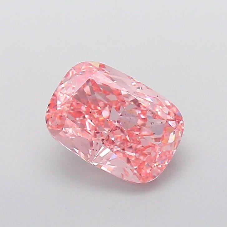 2.15 Ct. Fancy Vivid  Pink Cushion Lab Grown Diamond