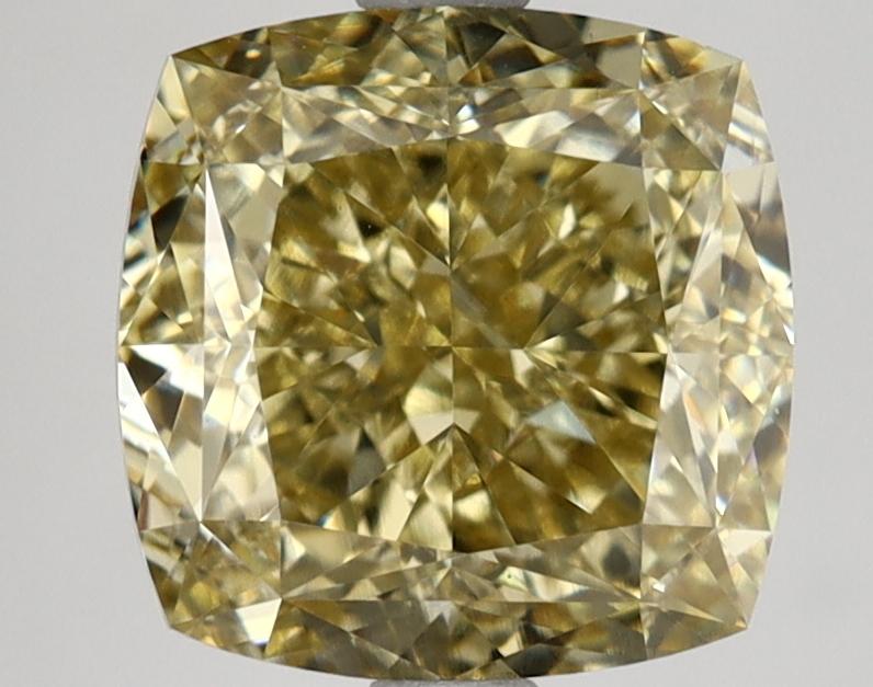 3.93 Ct. Fancy Intense Yellow Cushion Lab Grown Diamond