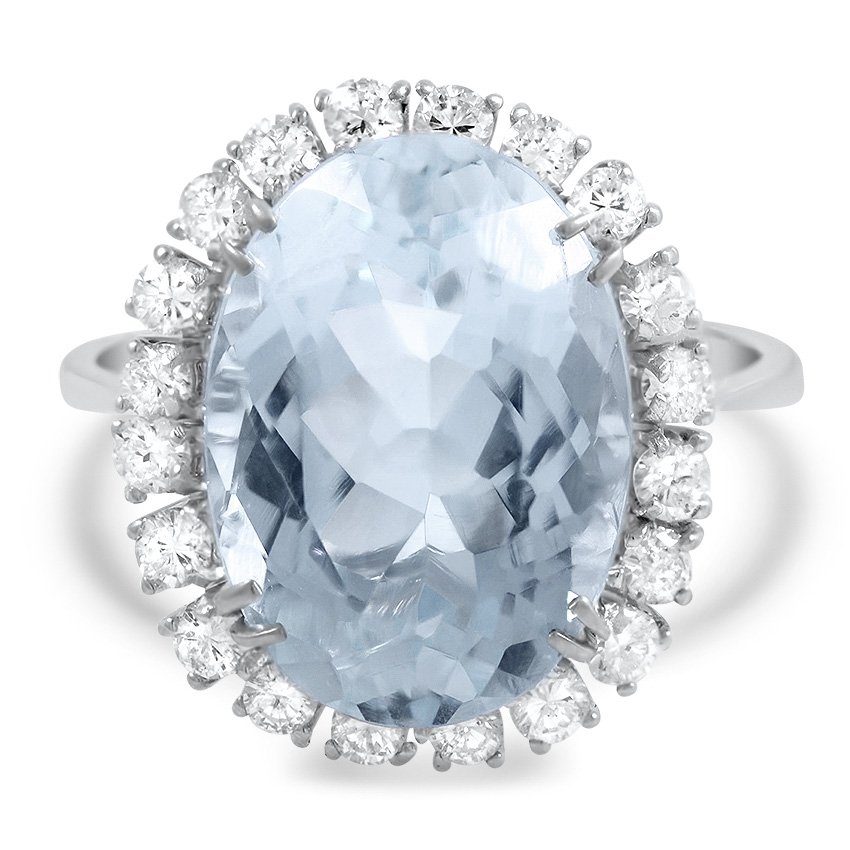 Retro Aquamarine Cocktail Ring | Abigail | Brilliant Earth