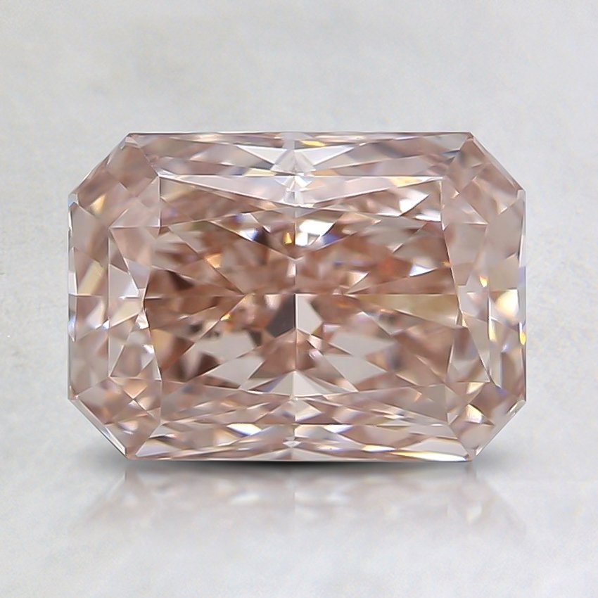 1.35 Ct. Fancy Brownish Pink Radiant Lab Grown Diamond