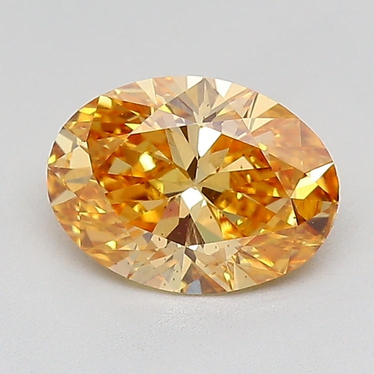 1.37 Ct. Fancy Vivid Yellow Oval Lab Grown Diamond
