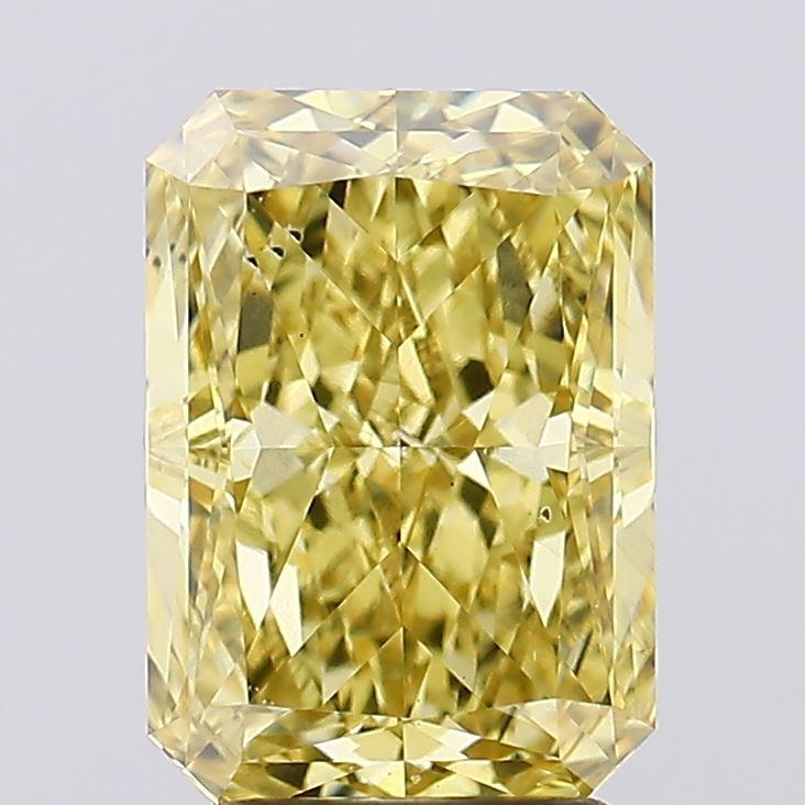 3.53 Ct. Fancy Vivid Yellow Radiant Lab Grown Diamond