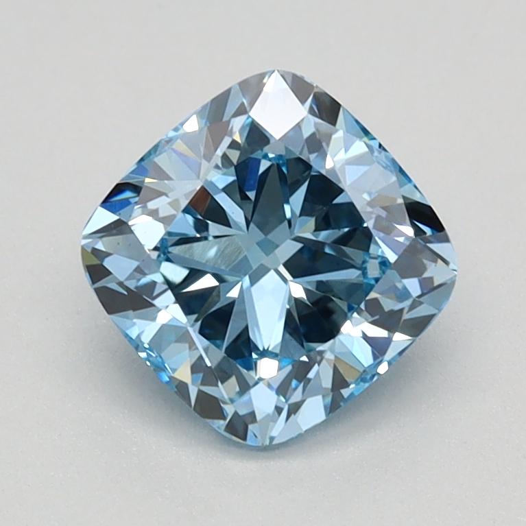 1.05 Ct. Fancy Vivid Blue Cushion Lab Grown Diamond