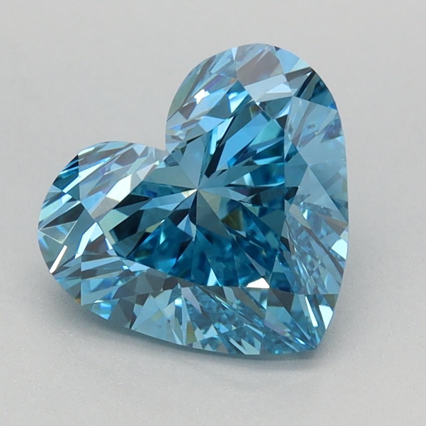 1.56 Ct. Fancy Vivid Blue Heart Lab Grown Diamond